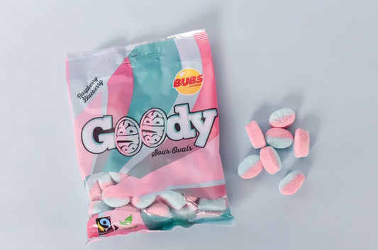 Godis Goody Sour Ovals Raspberry & Blueberry - BUBS